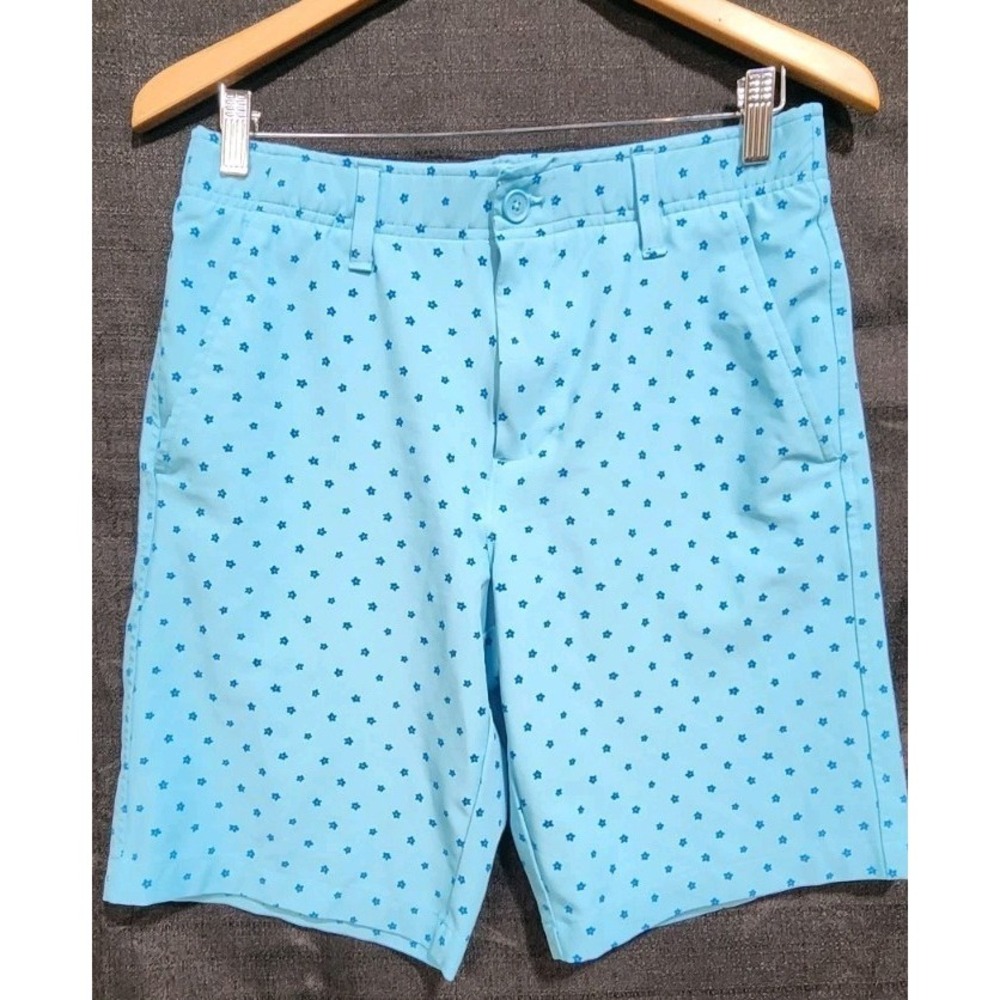 Under Armour Men's UA Drive Printed Shorts‎ NWOT Waist 30 Blue Golf Performance